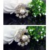 Brosa Crystal Pearl Flowers